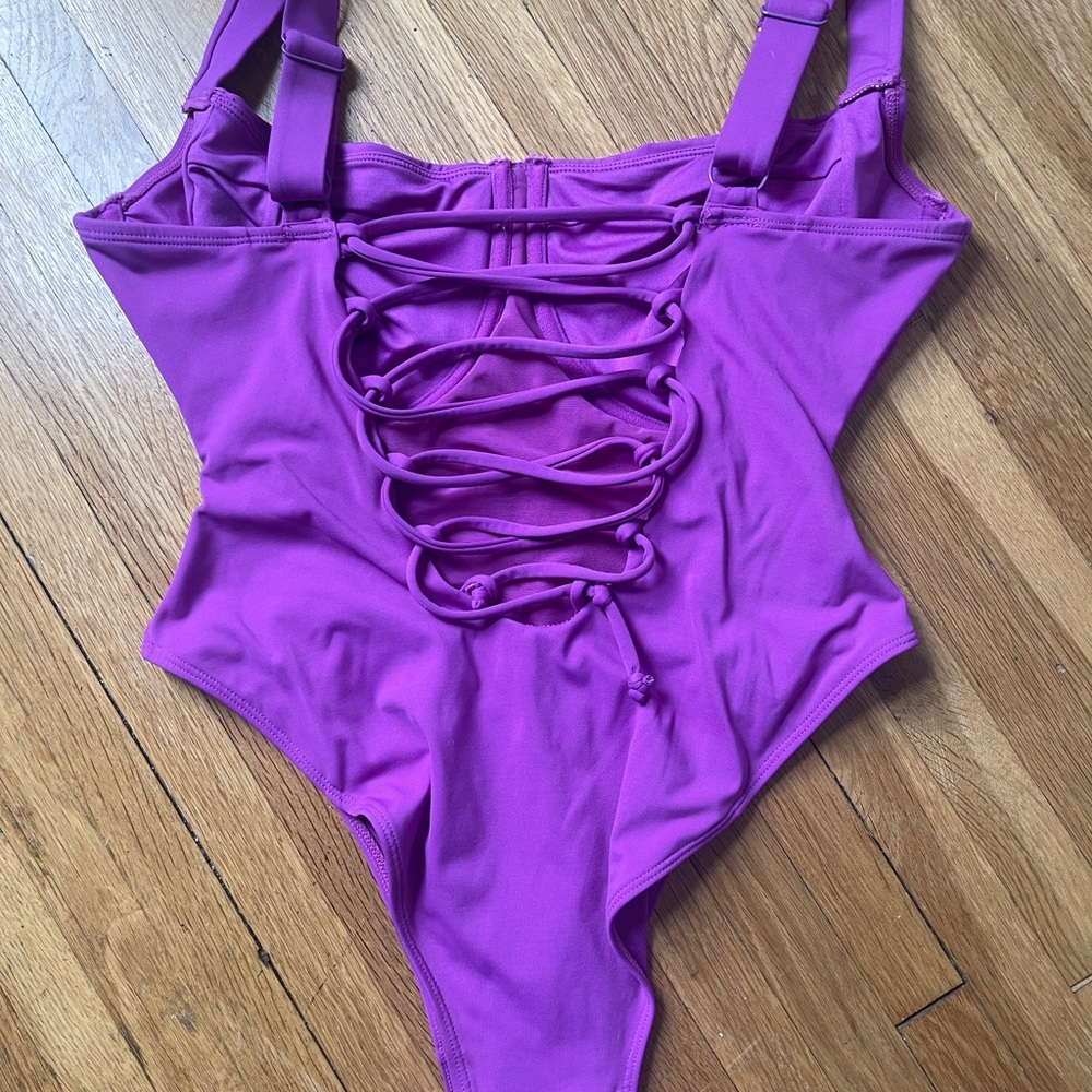 TA3 Purple One Piece Shaper Swimsuit - Picture 4 of 5